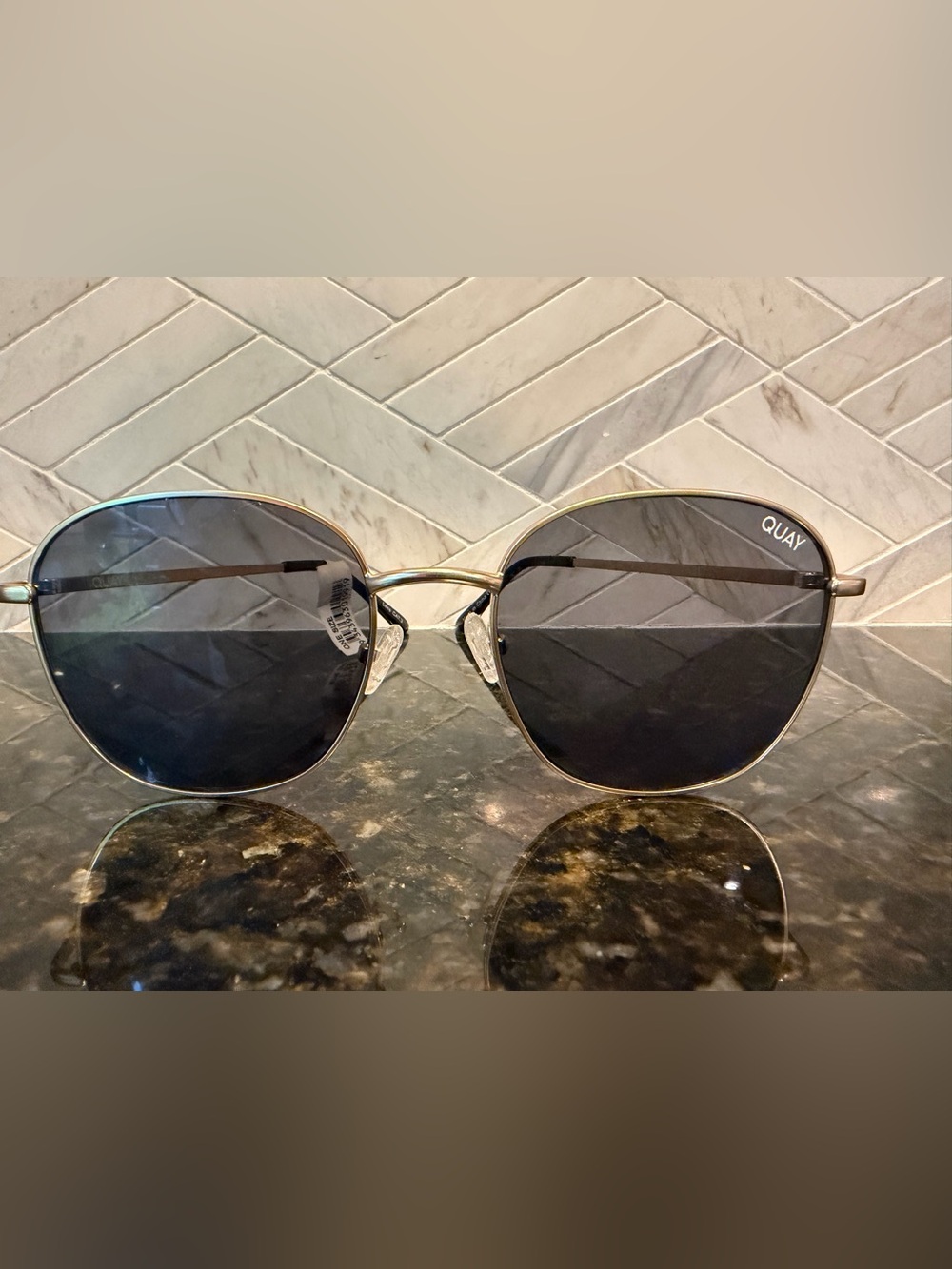 Quay Uptown 58mm Polarized JEZABELL Round Sunglasses - NWT